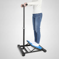 Slant Board with Handrail Versatile Foot Stretcher with Handlebar Versatile Foot Stretcher for Seniors, Physical Therapy, Balance Training