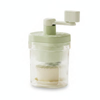 Transparent Body Manual Ice Shaver Tabletop Shaved Ice Maker Compact Snow Cone Maker Ridged Design