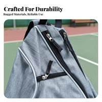 Pickleball Shoulder Bag Large Capacity Crossbody Pickleball Bag Tennis Racket Backpack for Outdoor