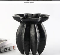 Wabi-sabi Abstract Art Buddha Hand Vase for Hotels and Model Rooms, Designer Style, Large Mouth