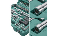 Chrome Vanadium Socket Wrench Kit Multi-Functional Tool Kit with Socket Wrench Anti-Corrosion Mechanics Tool Set Rust-Resistant for Diyers, Vehicle Maintenance