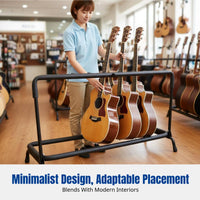 Multi-Guitar Stand, Metal Acoustic Electric Bass Holder, Instrument Display Rack for Studio, Shop