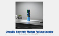 Easy-Clean Watercolor Pen Set, 24 Colors, Art Drawing Kit for Kids, School & Kindergarten, Coloring & Painting