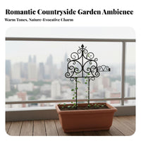 Mini Climbing Plant Trellis Versatile Use Vintage Scrollwork Plant Rack Climber Support Rack Easy to Install for Patio