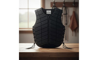 Front Zipper Horse Riding Body Protector Metal Eyelets Sleeveless Riding Vest Close Fit Padded Vest Lace-up for Equestrians
