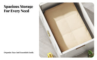 Installationno-assembly Foldable Multi-Tier Organizer Easy Assembly foldable Bin Tower Large Capacity Storage Cabinet Strong Load-Bearing for Families, Homeowners, Living Room, Bedroom, Playroom, Kitchen