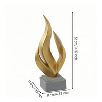 Flame Sculpture Modern Tabletop Ornament Contemporary Flame Statue for Interior Designers, Cabinet