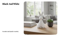 Ceramic Rabbit Figurine Cute Ceramic Rabbit Statue Creative Design