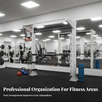 Kettlebell and Dumbbell Rack Space-Saving Dumbbell and Kettlebell Rack Heavy-Duty Construction Fitness Equipment Storage Stand for Personal Trainers