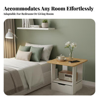 Modern Design 2-Drawer Nightstand Minimalist and design Bedside Table Space Saving Bedroom Storage Sturdy Construction for Apartment Dwellers, Students, Residents, Small areas, Dorm Room, Office