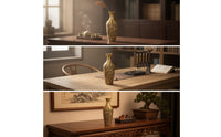 Brass Vase with Dragon Relief Textured Antique Style Brass Vase Traditional Centerpiece Vases for Dried Flowers