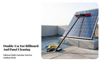 Wet and Dry Use Electric Solar Panel Cleaner Adjustable Angle Electric Solar Panel Cleaning Brush High-Performance Copper Engine Telescopic Cleaning Brush Lightweight Design for Professional Cleaners, Homeowners, Billboards, Roofs, Rooftops