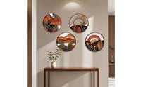 4 Pieces Wall Plaques Bohemian Plaques with Cutout Motifs for Living Room, Bedroom