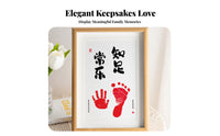 Handprint and Footprint Frame Kit Commemorative Gift Infant Handprint Footprint Frame Wall Hanging for Newborns, New Parents, 100-Day Celebration