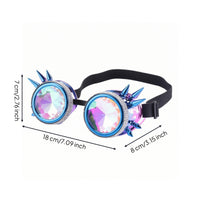 Steampunk Goggles Pointed Goggles with Spikes Mirrored Eyewear for Cosplayers, Entertainers