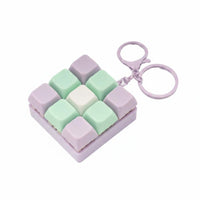 Mechanical Keyboard Fidget Keychain Portable Switch Tester Keychain Cute Keyboard Switch Sensory Toy for Office, Travel