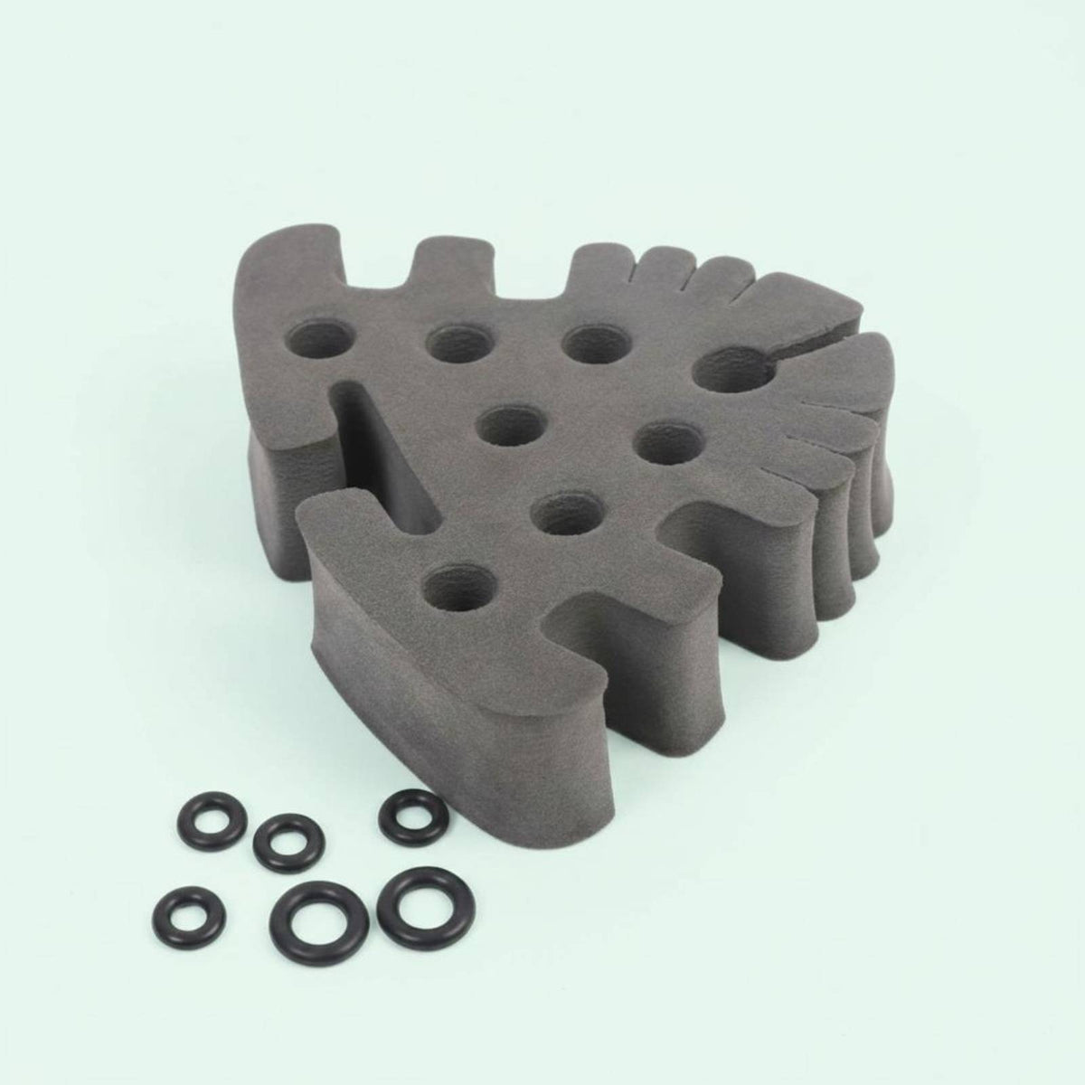Fly Tying Organizer Slots Fishing Gear Rubber Rings