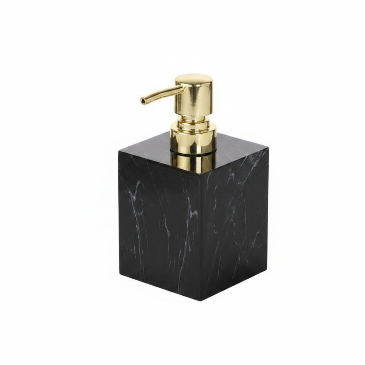 Refillable Marble Texture Dispenser Bottle Decorative Resin Soap Dispenser Shatter Resistant Resin Pump Bottle Easy to Clean for Hotel, Guesthouse