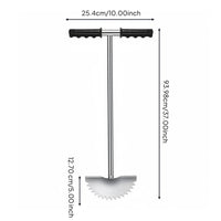 T-Handle Lawn Edger Saw-Tooth Head Stainless Steel Lawn Edger Textured Grips