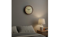 Easy to Read Noiseless Wall Timepiece Quartz Movement Noiseless Wood Grain Wall Timepiece Woodgrain Frame for Living Room, Bedroom, Office