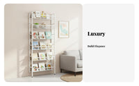 Space-Saving Narrow Unrestricted Standing Bookcase Slim Design Multi-Tier Unrestricted Standing Rack Minimalist Design Shelf Unit Versatile Use for Apartment Dwellers, Decor Enthusiasts, Small Areas, Behind Doors, Study Room, Bedroom