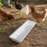 Feeding Trough for Group Feeding, Rectangular Feeding Trough for Calves and Cattle, Poultry, Ducks, Geese, Hygienic