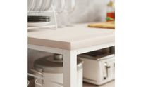 Large Capacity Microwave Oven Stand Stable and Sturdy Kitchen Island Workbench Heavy Duty Utility Table Adjustable Shelves for Pantry
