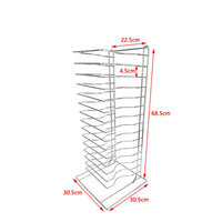 Countertop Pizza Pan Rack Space-Saving Pizza Pan Holder Vertical Tray Display Stand Heavy-Duty for Pizzerias, Bakeries