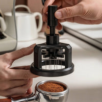 Coffee Needle Distributor with Base Rotating Coffee Needle Distributor Manual Espresso Distribution Tool Wear-Resistant for Baristas