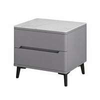 High-Gloss Finish Nightstand with Drawers Modern Design 2-Drawer End Table Space-Saving Bedside Cabinet sturdy Construction for Homeowners, Students, Interior Decorators, Small Spaces, Guest Room, College Dorm, Entryway