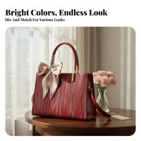 Handbag Large Capacity Top Handle Elegant Tote for Moms, Office, Work, Commuting