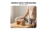 Bamboo Essential Oil Burner Relaxing Aroma Fragrance Lamp Decorative Hollow-out Furnace for Meditation Lovers, Living Room, Office