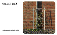 Hides and Poles Half-Round Plant frame Sturdy assist Climbing Plant Frame Decorative Garden Trellis adjustable Design for Gardeners, homeowners, Against at the walls, Outdoor, rearyard, Patio