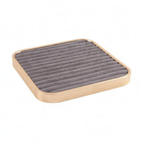 Aluminum Alloy Square Jewelry Display Tray Rounded Corners Striped Jewelry Organizer Tray Polished Shiny Rim Storage
