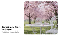 Borosilicate Glass Tea Set Heat Resistant Stackable Tidy for Apartment