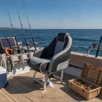 Marine Driver Seat Waterproof Boat Seat with Hinge High Back Furniture for Anglers, Yacht