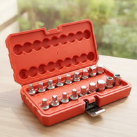 18 Pieces Oil Drain Plug Socket Set Sturdy Oil Pan Socket Set with Case Tools Portable Multifunctional for Mechanics