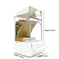 Splash-resistant Bird Feeder, Automatic Bird Feeder for Cage, 500ml PET Budgie Feeders for Cages with Hull Separator