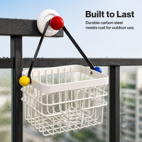 Dopamine Wall-Mounted Cosmetic Storage Basket for Bathroom Vanity, Iron Rust-Proof Organizer