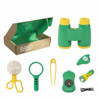 Children's Observation Box, Outdoor Investigator Set with Magnifier, Compass, Binoculars, Exploration Toy
