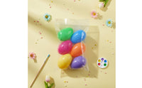 24 Pieces Reusable DIY Craft Egg Bright Colors Plastic Easter Egg Hangable Holiday Decoration for Children