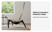 Nordic Design Harp supportive Armchair Designer Inspired Lounge Chair Minimalist Aesthetic Indoor Furniture Ergonomic supportiverest for Interior Decorators, Book Lovers, Living Room, perusing corner, Reception Area, Bedroom