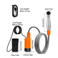 Electric Camping Shower Handheld Shower with Submersible Pump Chargeable for , Journeyers, Outdoor Washing, Car Trips