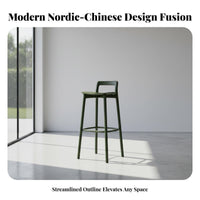 Nordic design Counter Chair with Backrest Modern Design Bar Stool Stable Base Home Furniture Built-in Footrest for Homeowners, Restaurant Owners, Adults, Kitchen Island, Cafe, Dining Room