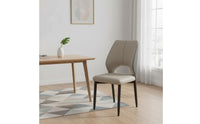 Upholstered Dining Chair Nordic Style Metal Leg Side Chair Minimalist Design for Restaurant