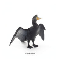 Cormorant Figurine Small Bird Figurine Bird Figure Compact Toy Sculpted for Collectors, Display Cabinet, Shelf
