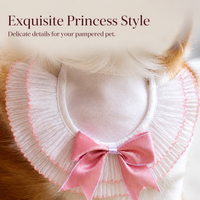 Pet Cat Dog Lace Bowknot Flower Pearl Saliva Towel Collar