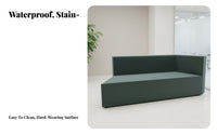 Minimalist Design Fabric Couch and Coffee Table Group Thick pads Lounge Seating hardwood Wood Frame Sofa Set L-Shaped Configuration for Business Owners, Office Managers, Interior Designers, Lobby, Den