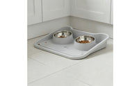 Double Pet Bowl Large Capacity Leak-Resistant Pet Feeder Detachable Bowls for Small Dogs