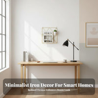 Minimalist Design Wall Mounted Magazine Rack Modern Design Iron Wall Storage Basket Space Saving for Office Workers, Adults, Study Room